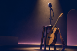 Singer with guitar